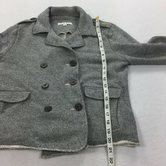 CAbi Shrunken Peacoat Size Medium Womens Light Gray Blazer Jacket Style # 393 M - Picture 7 of 7